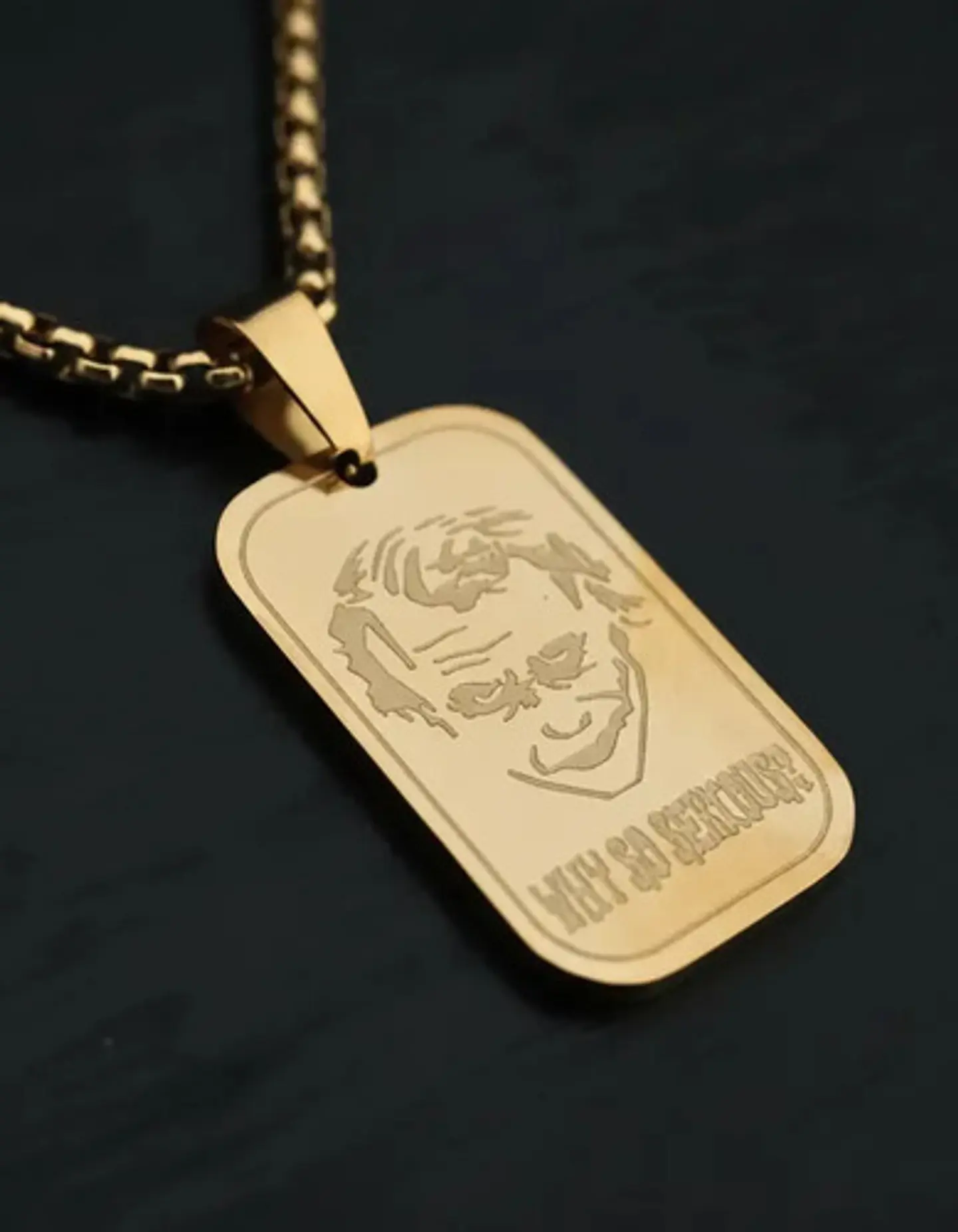 Collar De Acero Para Hombre Y Mujer Dije Guason Joker Batman 6