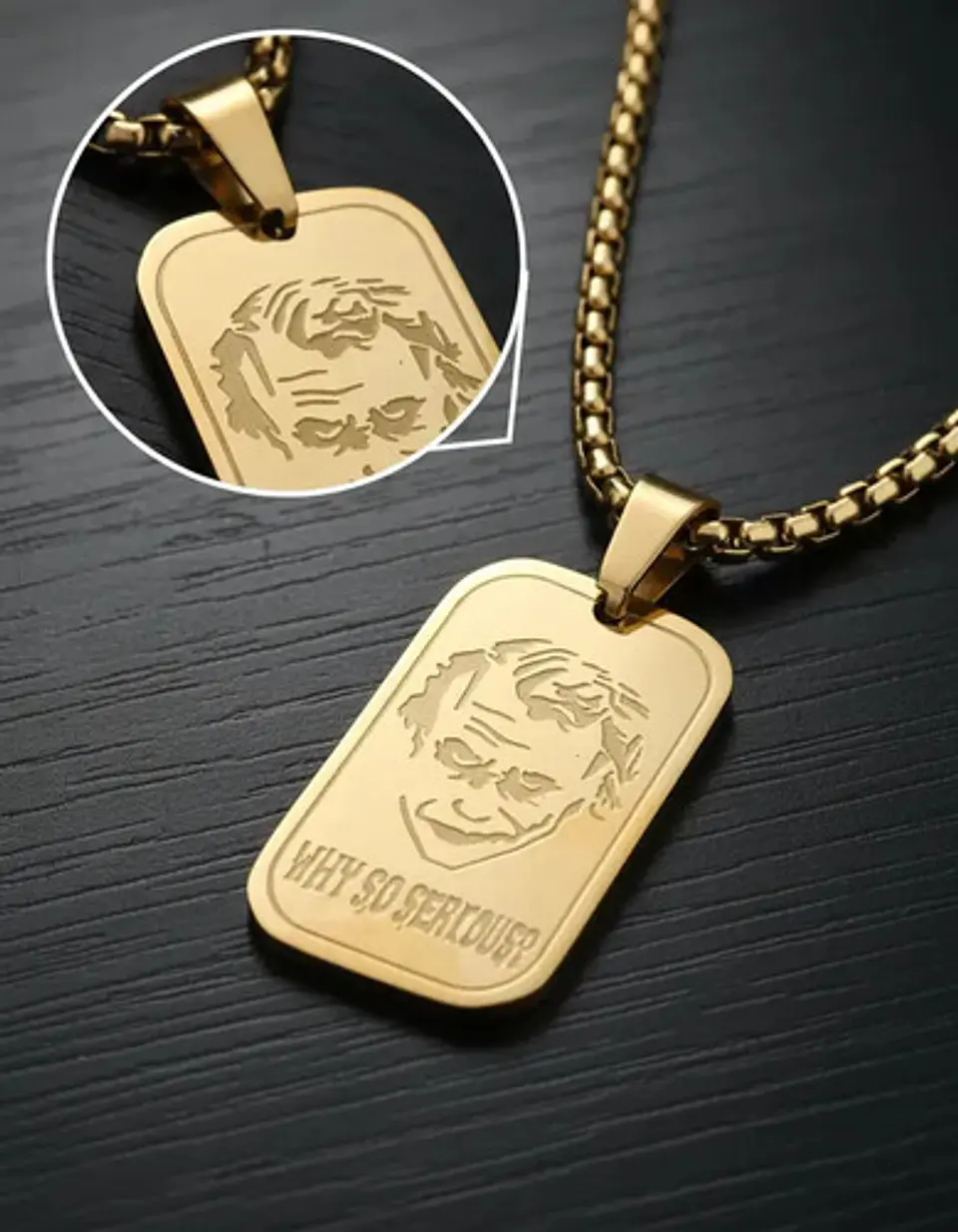 Collar De Acero Para Hombre Y Mujer Dije Guason Joker Batman 7