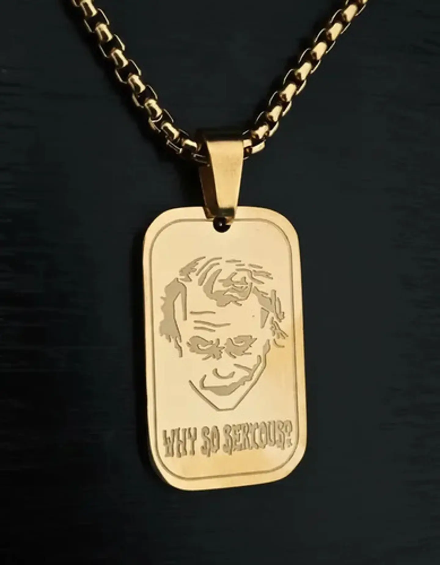 Collar De Acero Para Hombre Y Mujer Dije Guason Joker Batman 8