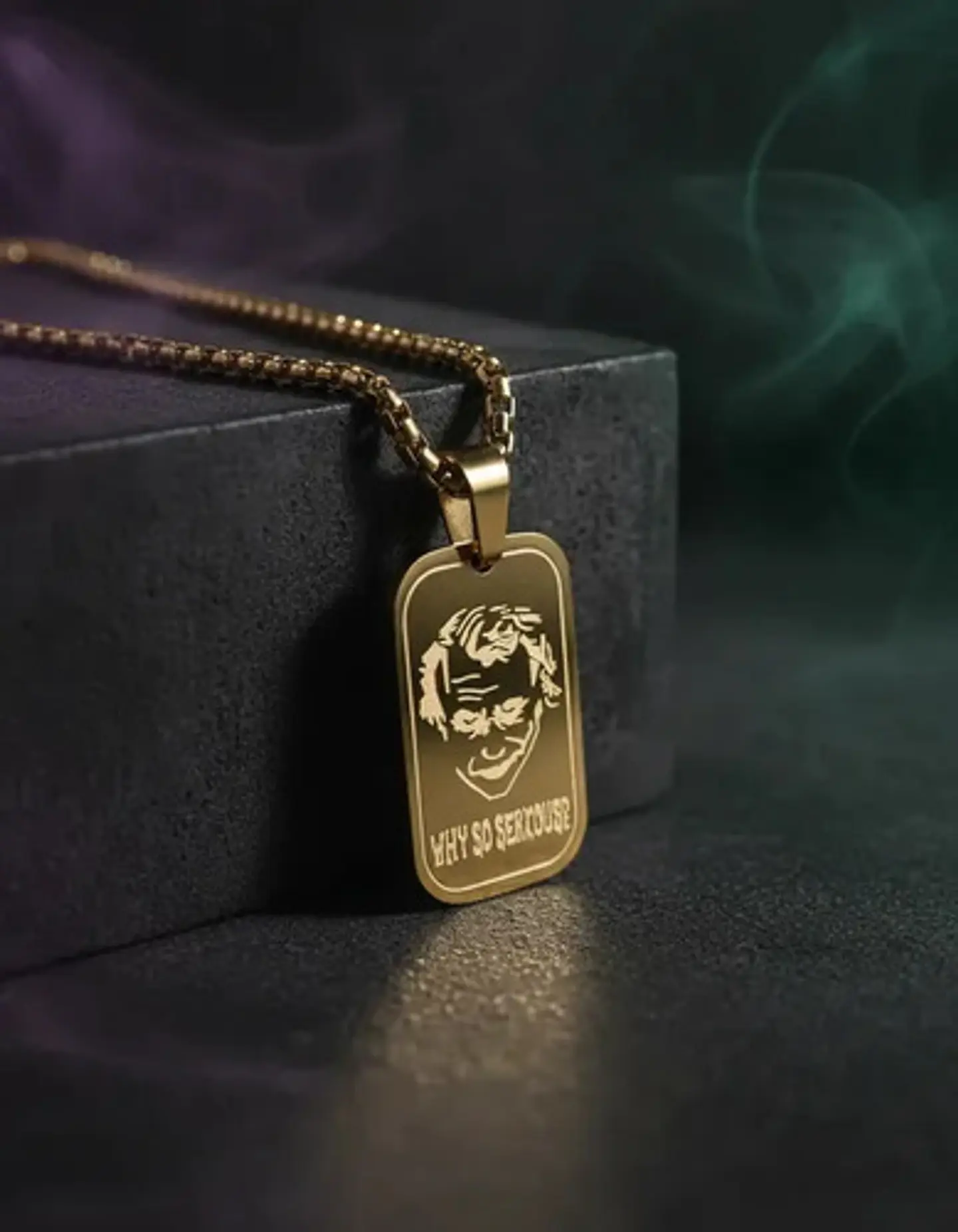 Collar De Acero Para Hombre Y Mujer Dije Guason Joker Batman 9