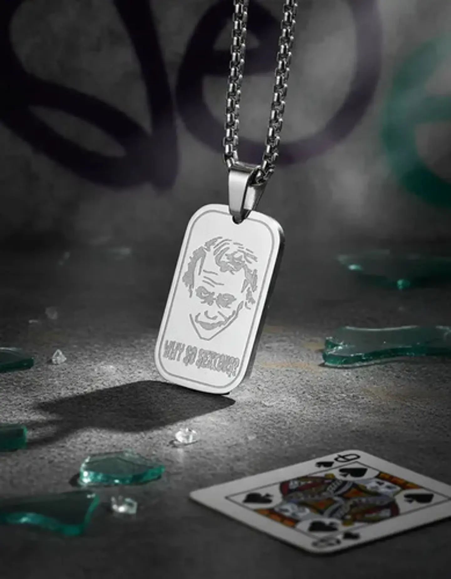 Collar De Acero Para Hombre Y Mujer Dije Guason Joker Batman 13