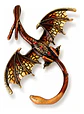 Broche De Alfiler Para Mujer Forma Dragón Esmaltado Cristal - Miniatura 1