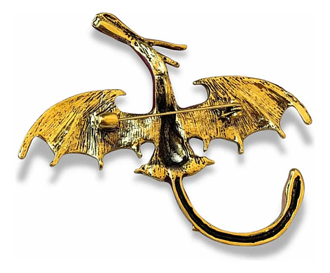 Broche De Alfiler Para Mujer Forma Dragón Esmaltado Cristal
