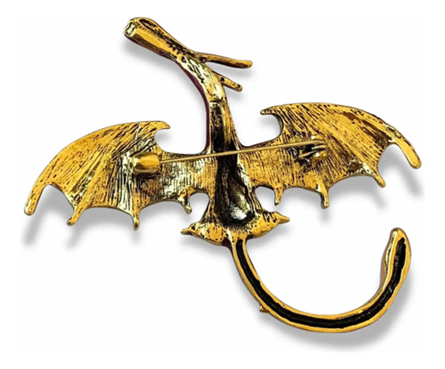 Broche De Alfiler Para Mujer Forma Dragón Esmaltado Cristal 2
