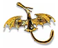 Broche De Alfiler Para Mujer Forma Dragón Esmaltado Cristal - Miniatura 2
