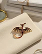Broche De Alfiler Para Mujer Forma Dragón Esmaltado Cristal - Miniatura 3