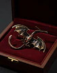Broche De Alfiler Para Mujer Forma Dragón Esmaltado Cristal - Miniatura 6