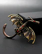 Broche De Alfiler Para Mujer Forma Dragón Esmaltado Cristal - Miniatura 8