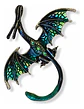 Broche De Alfiler Para Mujer Forma Dragón Esmaltado Cristal - Miniatura 9