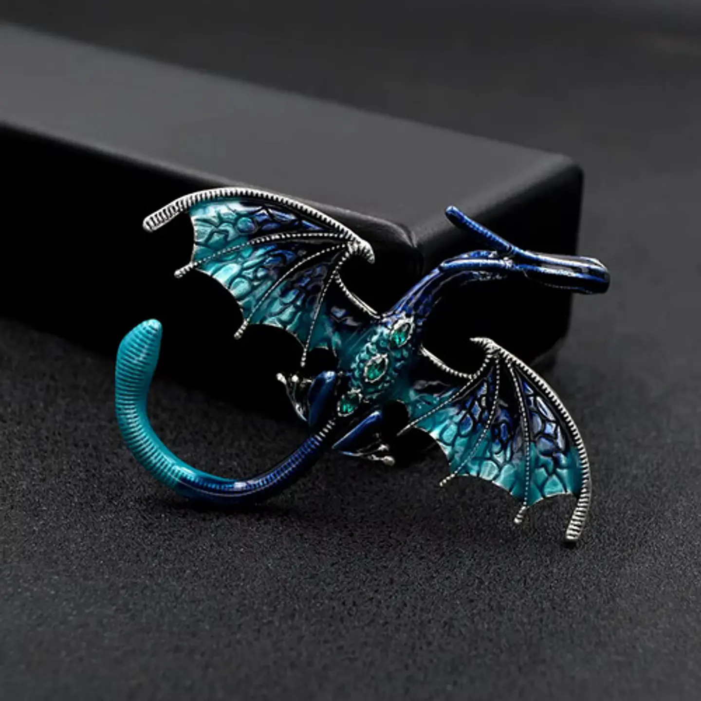 Broche De Alfiler Para Mujer Forma Dragón Esmaltado Cristal 10