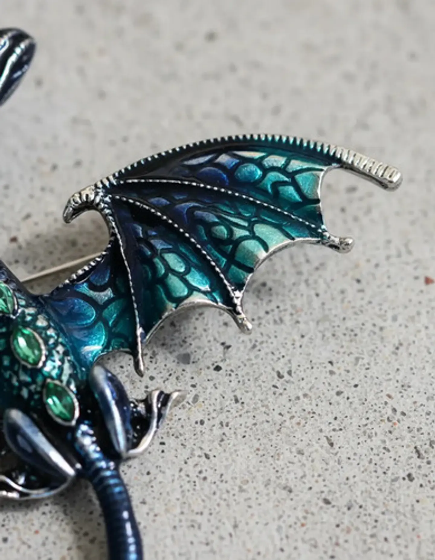 Broche De Alfiler Para Mujer Forma Dragón Esmaltado Cristal 14