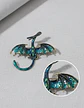Broche De Alfiler Para Mujer Forma Dragón Esmaltado Cristal - Miniatura 15