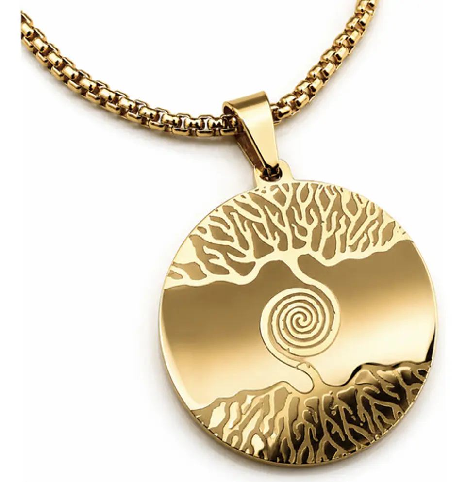 Collar Vikingo De Acero Para Hombre Y Mujer Dije Yggdrasil 1
