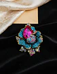 Broche De Alfiler Para Mujeres Flor Vintage Con Piedras Cz - Miniatura 3
