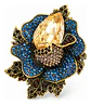 Broche De Alfiler Para Mujeres Flor Vintage Con Piedras Cz - Miniatura 11