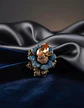 Broche De Alfiler Para Mujeres Flor Vintage Con Piedras Cz - Miniatura 12