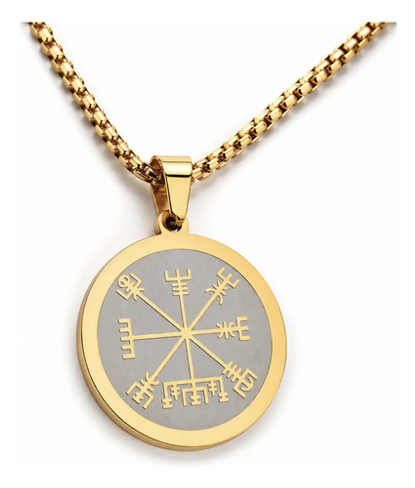 Collar Vikingo De Acero Para Hombres Y Mujeres Dije Vegvísir 1