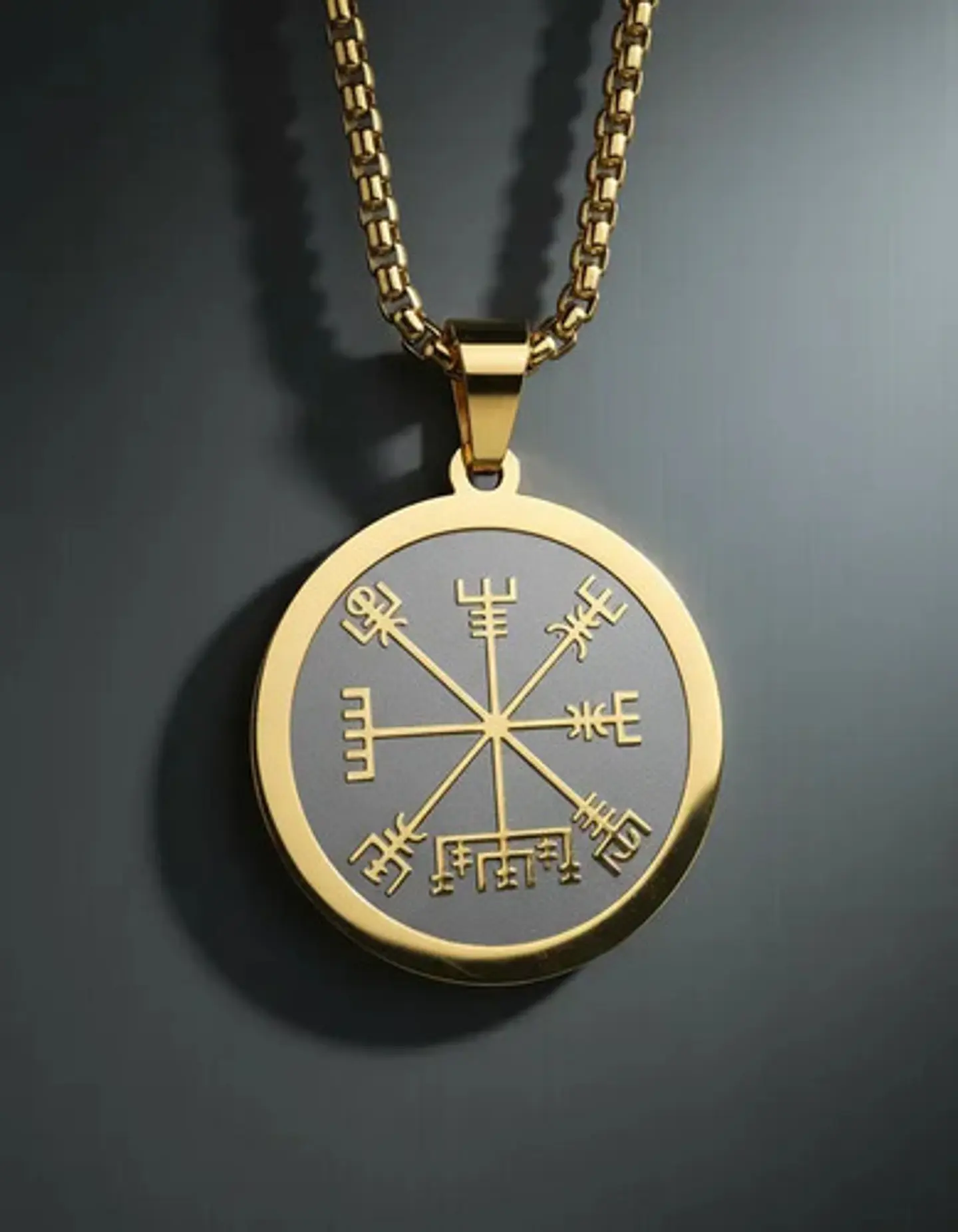 Collar Vikingo De Acero Para Hombres Y Mujeres Dije Vegvísir 3