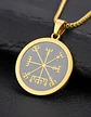 Collar Vikingo De Acero Para Hombres Y Mujeres Dije Vegvísir - Miniatura 4