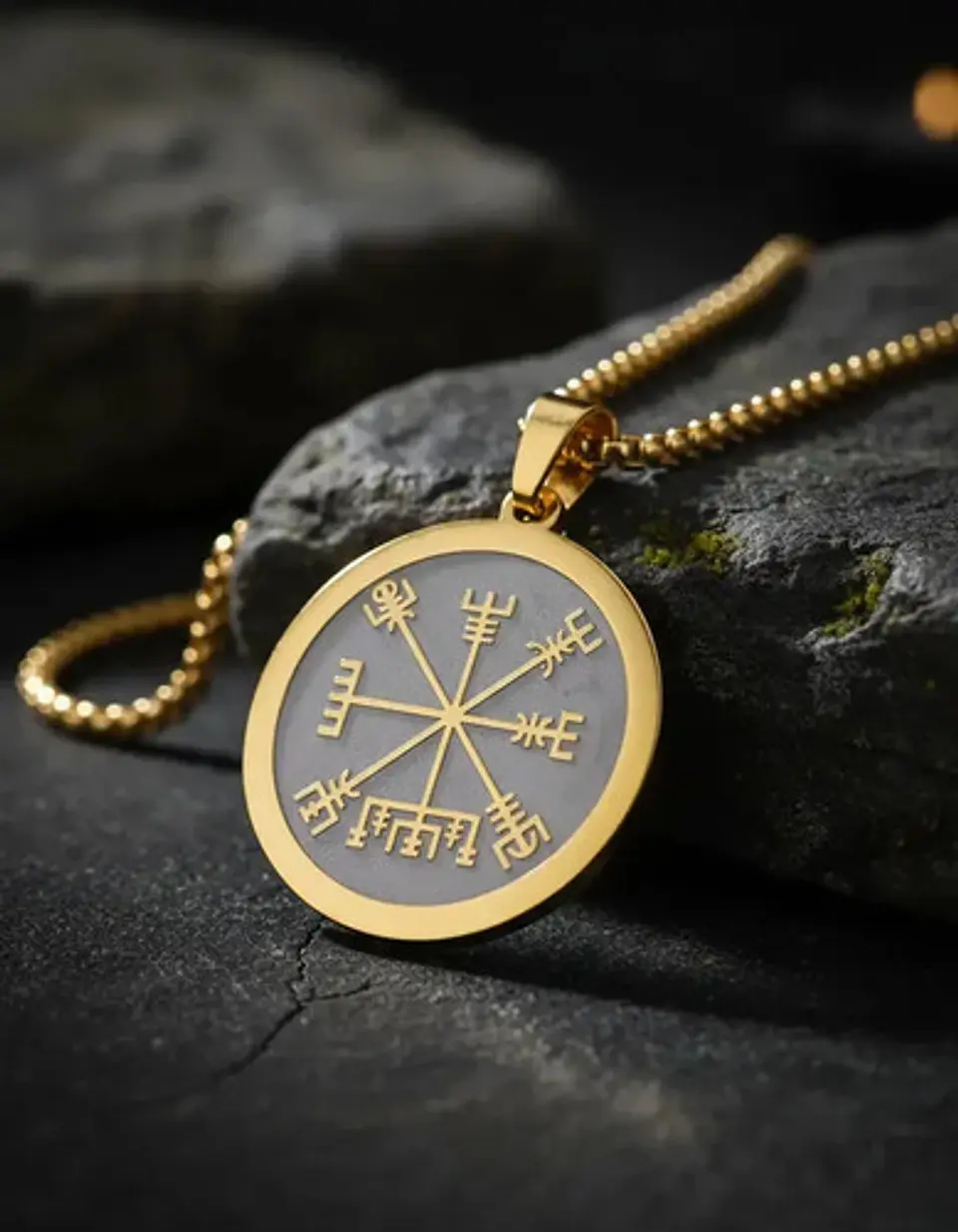 Collar Vikingo De Acero Para Hombres Y Mujeres Dije Vegvísir 6