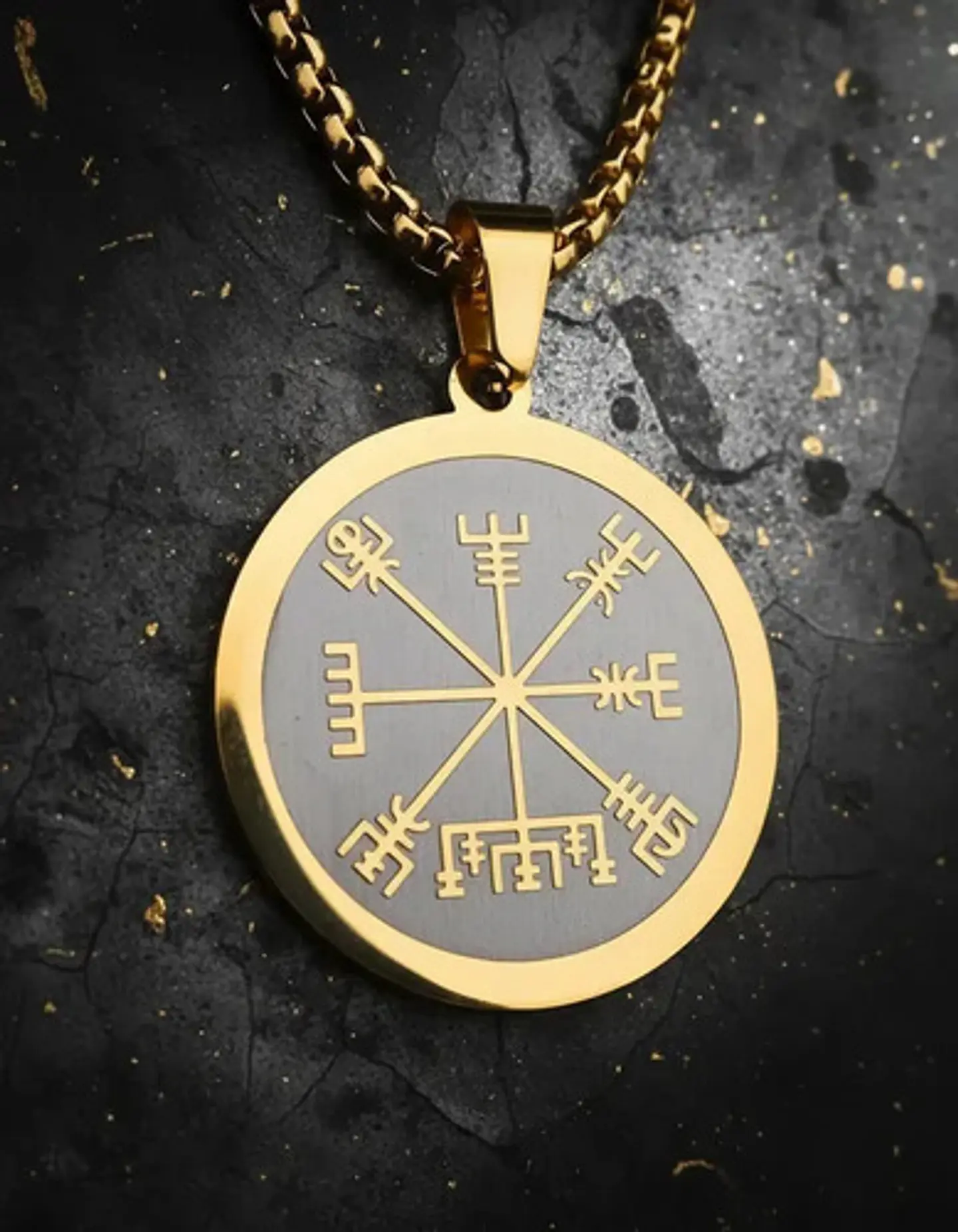 Collar Vikingo De Acero Para Hombres Y Mujeres Dije Vegvísir 7
