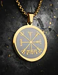 Collar Vikingo De Acero Para Hombres Y Mujeres Dije Vegvísir - Miniatura 7