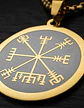 Collar Vikingo De Acero Para Hombres Y Mujeres Dije Vegvísir - Miniatura 8