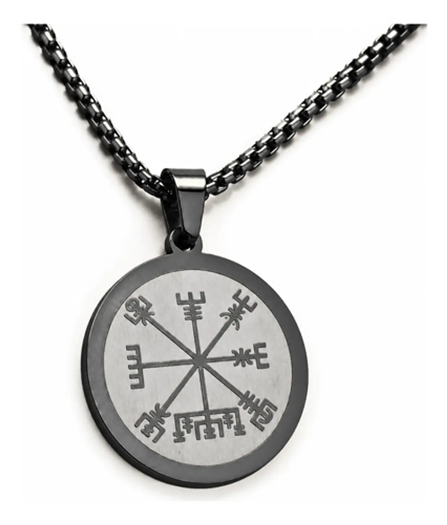 Collar Vikingo De Acero Para Hombres Y Mujeres Dije Vegvísir 11