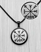 Collar Vikingo De Acero Para Hombres Y Mujeres Dije Vegvísir - Miniatura 12
