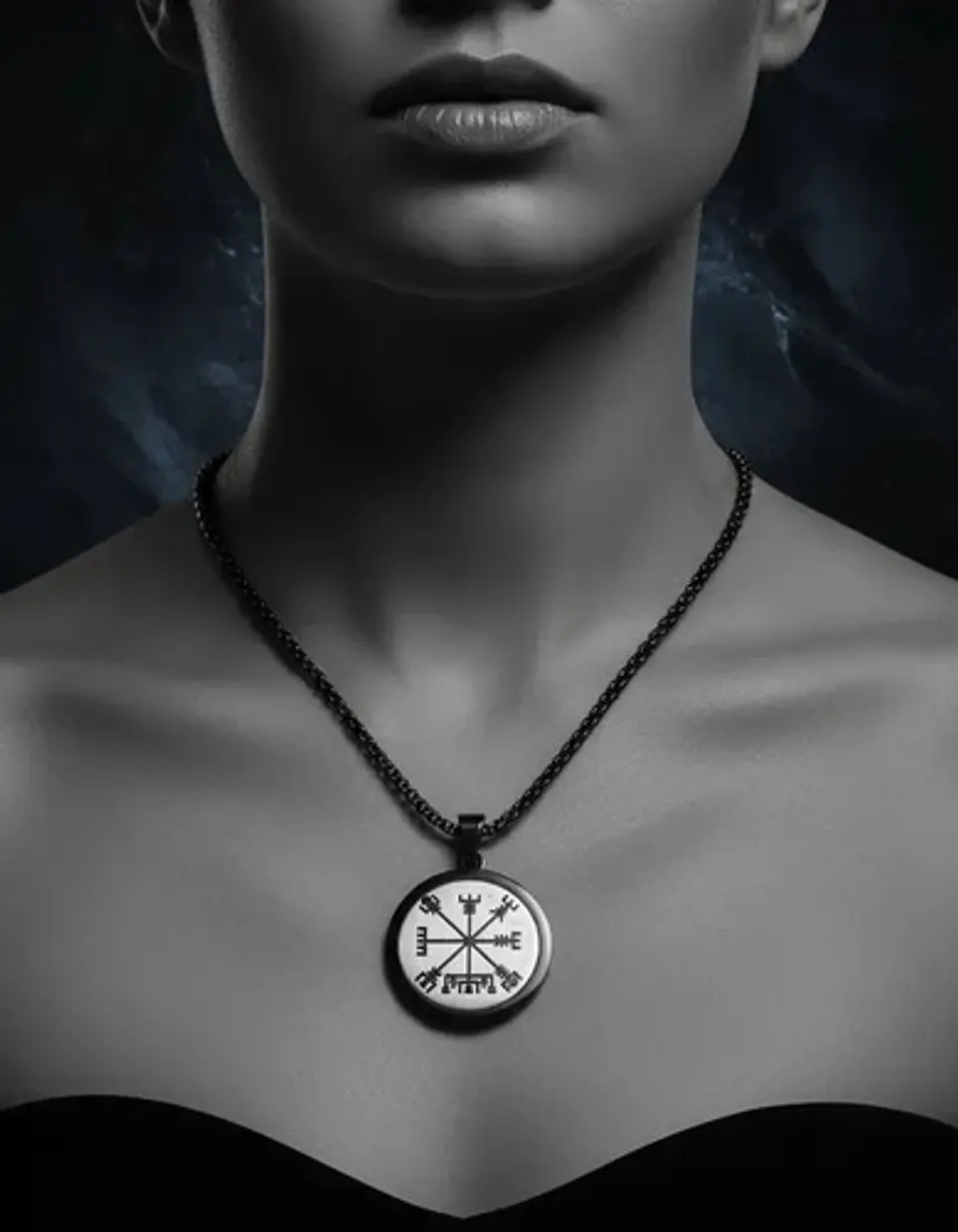 Collar Vikingo De Acero Para Hombres Y Mujeres Dije Vegvísir 13