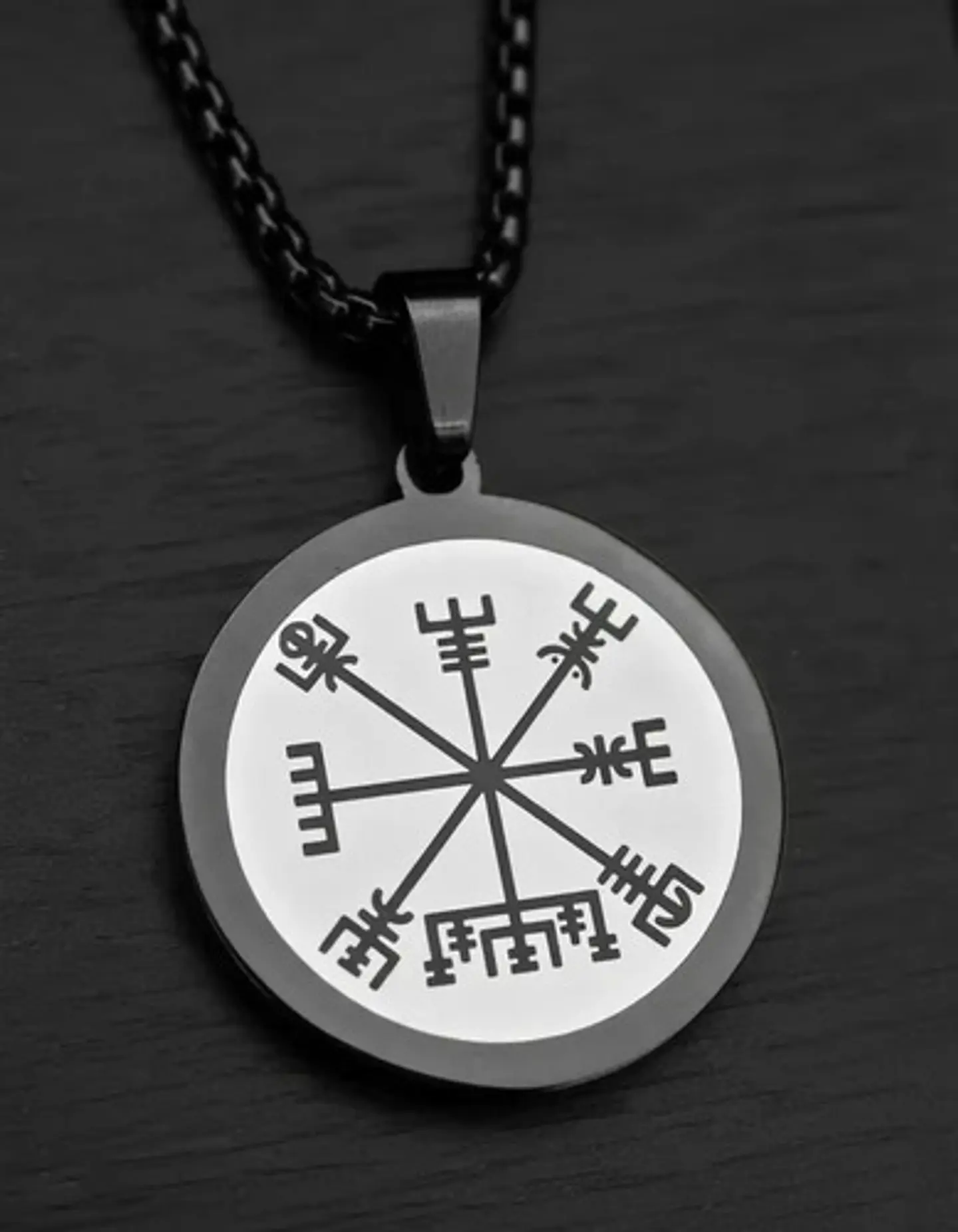 Collar Vikingo De Acero Para Hombres Y Mujeres Dije Vegvísir 17