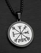 Collar Vikingo De Acero Para Hombres Y Mujeres Dije Vegvísir - Miniatura 17
