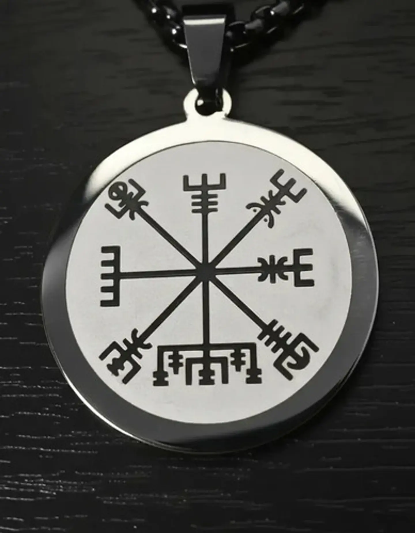 Collar Vikingo De Acero Para Hombres Y Mujeres Dije Vegvísir 18