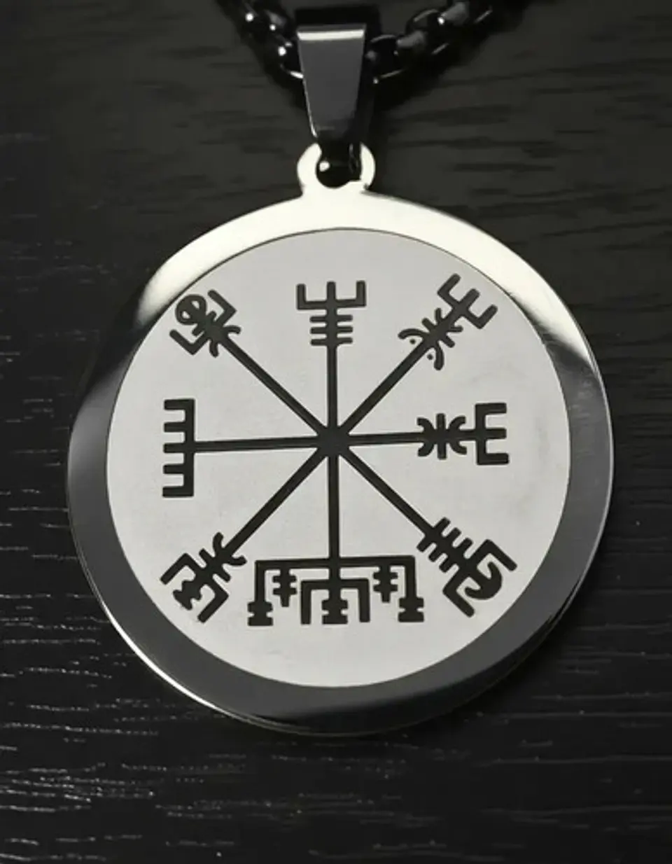 Collar Vikingo De Acero Para Hombres Y Mujeres Dije Vegvísir 18