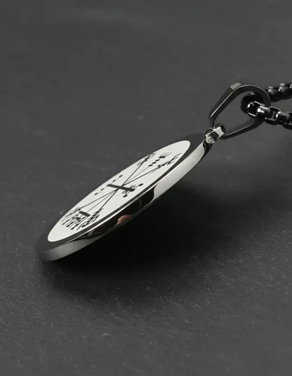 Collar Vikingo De Acero Para Hombres Y Mujeres Dije Vegvísir 20