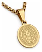 Collar De Acero Para Hombre Y Mujer Dije Medalla San Benito - Miniatura 11