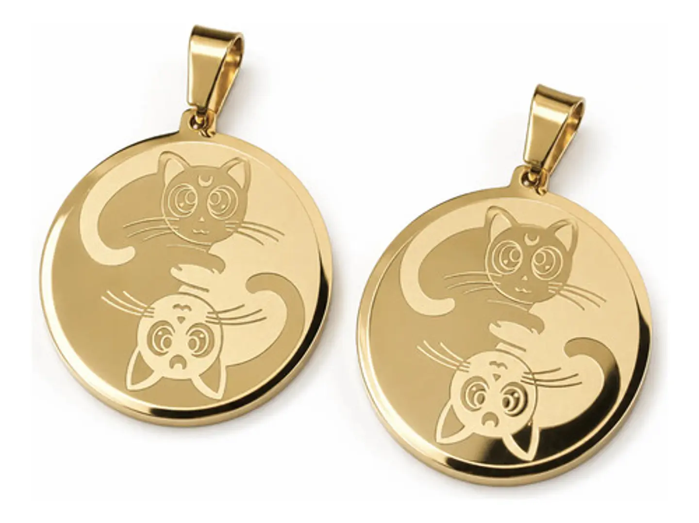 Pack X2 De Acero Para Hombre Y Mujer Dijes Anime Sailor Moon 1