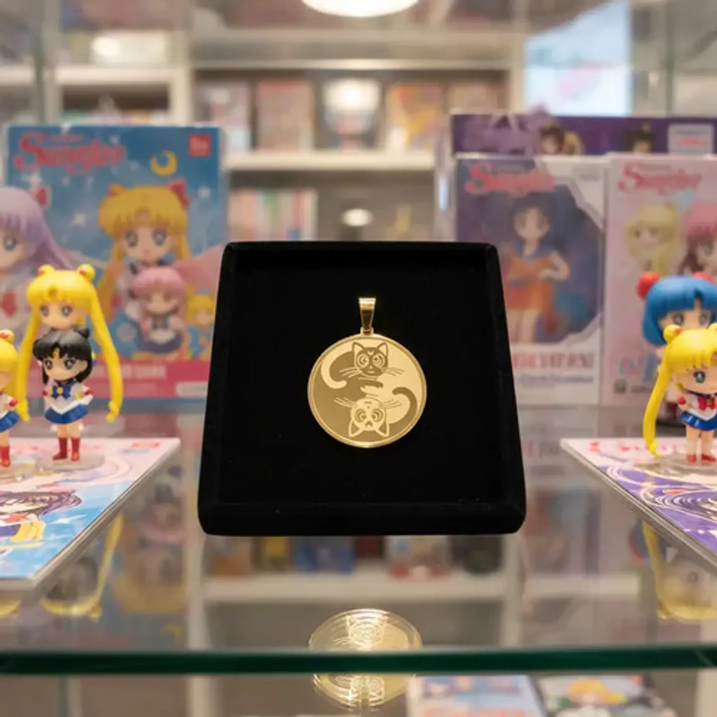 Pack X2 De Acero Para Hombre Y Mujer Dijes Anime Sailor Moon 3