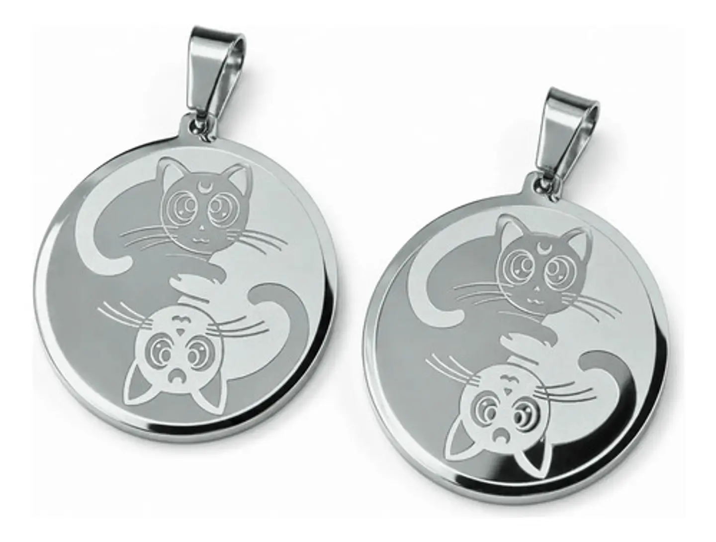 Pack X2 De Acero Para Hombre Y Mujer Dijes Anime Sailor Moon 11