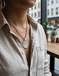 Collar De Acero Para Hombre Y Mujer Dije Heptagrama Alquimia - Miniatura 15