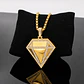 Collar De Acero Color Oro Para Hombres Dije Diamante Hip Hop - Miniatura 3