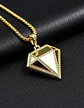 Collar De Acero Color Oro Para Hombres Dije Diamante Hip Hop - Miniatura 7
