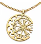Collar Vikingo De Acero Para Hombre Mujer Dije Luna Vegvísir - Miniatura 1