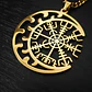 Collar Vikingo De Acero Para Hombre Mujer Dije Luna Vegvísir - Miniatura 7