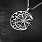 Collar Vikingo De Acero Para Hombre Mujer Dije Luna Vegvísir - Miniatura 17