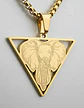 Collar De Acero Para Hombre Y Mujer Dije Elefante Geometrico - Miniatura 4