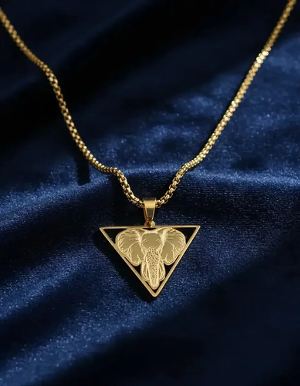 Collar De Acero Para Hombre Y Mujer Dije Elefante Geometrico 8