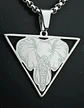 Collar De Acero Para Hombre Y Mujer Dije Elefante Geometrico - Miniatura 17