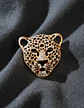 Broche De Alfiler Hombres Y Mujeres Cabeza Leopardo Cristal - Miniatura 4