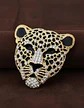 Broche De Alfiler Hombres Y Mujeres Cabeza Leopardo Cristal - Miniatura 6
